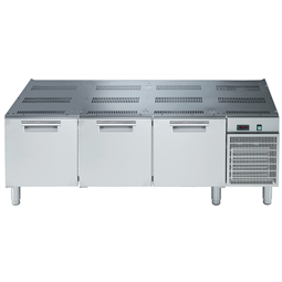 Gamma cottura modulareBase refrigerata con 3 cassetti GN 1/1, -2+10°C, da 1600 mm, gas R290