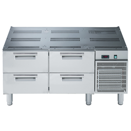 Gamma cottura modulareBase refrigerata con 4 cassetti GN 1/1, -2+10°C, da 1200 mm, 60 Hz, gas R290