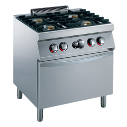 Gamma cottura modulare<br>EVO700 Cucina a gas 4 fuochi su forno a gas
