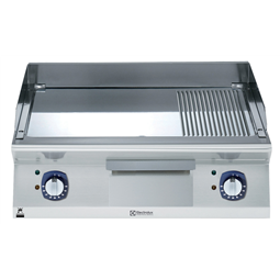 组合式炉具系列700XP 800mm Electric Fry Top, Smooth and Ribbed Polished Chrome Plate