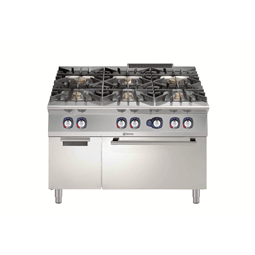 Modular Cooking Range Line900XP 6-Burner Gas Range on Gas Oven with Cupboard