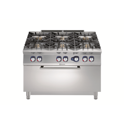 Modular Cooking Range Line900XP 6-Burner Gas Range on Large Gas Oven