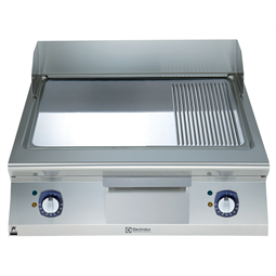 Modular Cooking Range Line900XP Full Module Electric Fry Top, Smooth and Ribbed Polished Chrome Plate