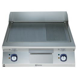 组合式炉具系列900XP 800mm Electric Fry Top, Smooth and Ribbed Brushed Chrome Plate