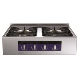 Modular Cooking Range Linethermaline 80 - 4-Burner Gas Top, 1 Side, Backsplash