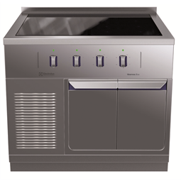 Modular Cookingthermaline 85 - 4 Zone Full Surface Induction Top on Cupboard Base, 1 Side, Backsplash (H2)