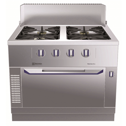 side by side gas oven and cooktop