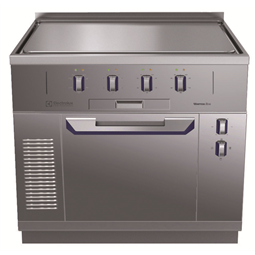 Modular Cooking Range Linethermaline 85 - Electric Free-cooking Top on Oven with Backsplash H=700