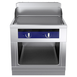 Gamma cottura modularethermaline 90 - Fry top a gas con piastra liscia al cromo, modulo intero, 1 lato operatore H 700