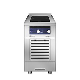 Modular Cooking Range Linethermaline 90 - 2 Zone Full Surface Induction Top on Closed Base, 1 Side, Backsplash, H=800