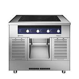 Modular Cooking Range Linethermaline 90 - 4 Zone Full Surface Induction Top on Open Base, 1 Side, H=800