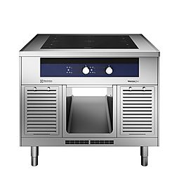 Modular Cooking Range Linethermaline 90 - 4 Zone Full Surface Induction Top on Passthrough Base, 2 Sides, H=700