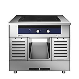 Modular Cooking Range Linethermaline 90 - 4 Zone Full Surface Induction Top on Passthrough Base, 2 Sides, H=800