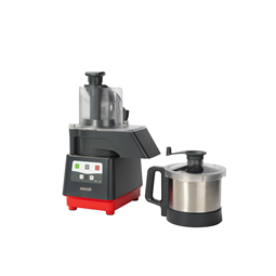 Tagliaverdure<br>Combinato cutter mixer/tagliaverdure con vasca in acciaio inox da 3,6 litri, velocità variabile da 5