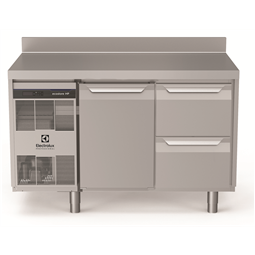 Table réfrigéréeecostore HP Premium-290lt, 1 Porte 2x1/2 tiroirs, adossée