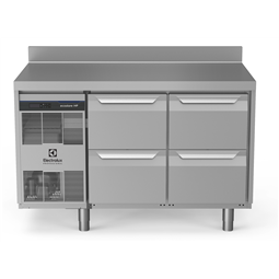 Table réfrigéréeecostore HP Premium-290lt, 4x1/2 tiroirs, adossée