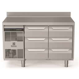 Table réfrigéréeecostore HP Premium-290lt, 6x1/3 tiroirs, adossée