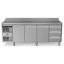 Digital Undercounterecostore HP Premium Refrigerated Counter - 590lt, 3-Door, 3x1/3 Drawers, Upstand