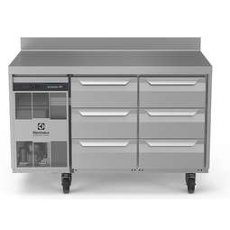 Digital Undercounterecostore HP Premium Refrigerated Counter - 290lt, 6x1/3 Drawers, Upstand, UK Plug