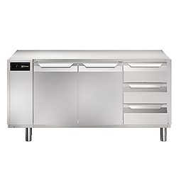 Digital Undercounterecostore HP Premium Refrigerated Counter - 440lt, 2-Door, 3-Drawer, remote
