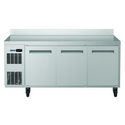 Digital Undercounterecostore HP Refrigerated Counter - 3 Door (R290) with top, upstand and wheels, UK plug