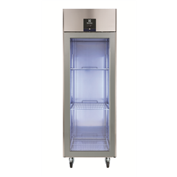 ecostore1 1 üvegajtós digitális rm acél hűtőszekrény, 670lt (+2/+10), AISI 304 - R290