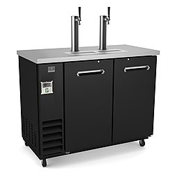 Refrigeration Equipment<br>2-Door 2-Tower Draft Box Black 49