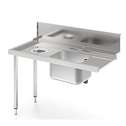 Handling System for Hood typePre-wash Table with Bowl and Hole Left to Right, 1400mm