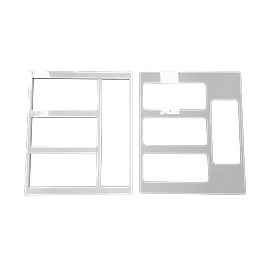 Accessories<br>Combined 5L Pan Support Metal Frame & Support Acrylic Frame for 4 Gelato Pans in the 4-Tub Ice Cream Dipping Cabinet