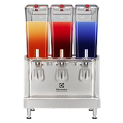 Agitadores sencillosDispensador de bebidas refrigeradas 3x18 L, agitador, tapa con cierre