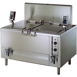 Modulaire bereidingsapparatuurAutomatische pasta koker, gas, 2x 190 lt, 2 manden