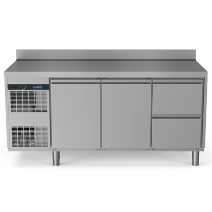 NPT Active HP<br>Table réfrigérée 440 L, 2 portes et 2x1/2 tiroirs avec dosseret -2+10°C
