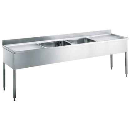 Standard Preparation2400 mm Sink with 2 Bowls & 2 Drains