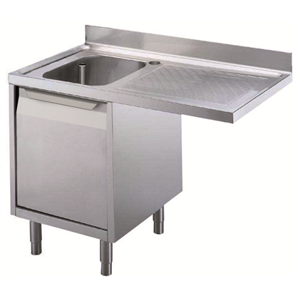Standard Preparation1200 mm Cupboard Sink for Dishwasher with 1 Bowl & Right Drainer