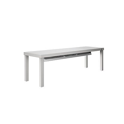 Stainless Steel PreparationOvershelf with one tier, led and ceramic light, 1400 mm