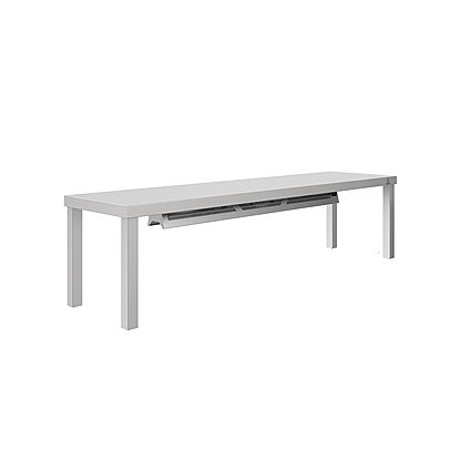 Stainless Steel PreparationOvershelf with one tier, led and ceramic light, 1600 mm