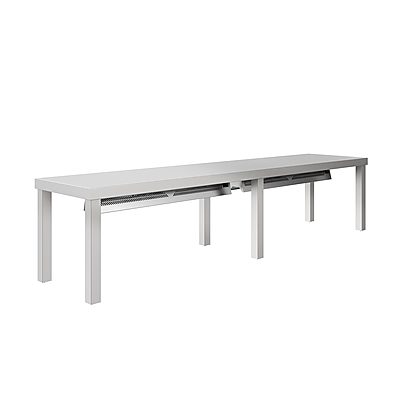 Stainless Steel PreparationOvershelf with one tier, led and ceramic light, 1800 mm