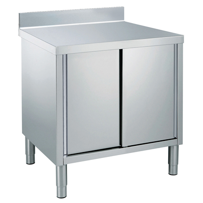 Standard Preparation1000 mm Worktop Cupboard with Upstand, Shelf & Sliding Doors