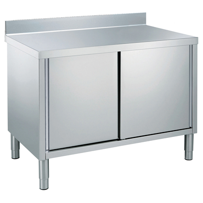 Standard Preparation1400 mm Worktop Cupboard with Upstand,Shelf & Sliding Doors