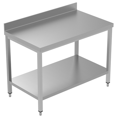 PLUS - Static Preparation1300 mm Work Table with Upstand and with Lower Shelf