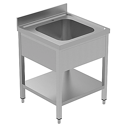 PLUS - Static Preparation700 mm Sink Unit with 1 Bowl and with Lower Shelf