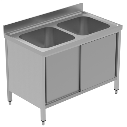 PLUS - Static Preparation1200 mm Sink Cupboard with 2 Bowls