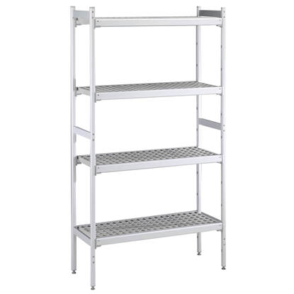 Stainless Steel PreparationAluminum Shelving Set for 2430x2430 mm cold rooms