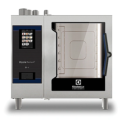 SkyLine PremiumSNatural Gas Combi Oven 6GN1/1, Left hinged door