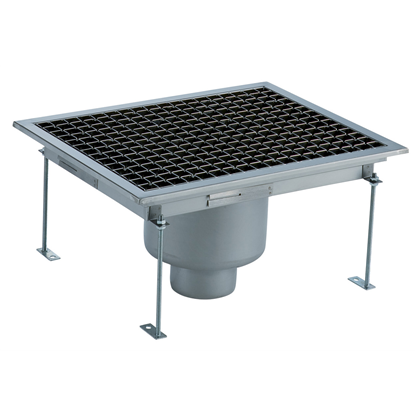 Floor Drains and Collecting TanksFloor Drain with Stainless Steel Grate and Central Drain - Vertical outlet 400x500 mm