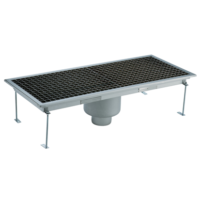 Floor Drains and Collecting TanksFloor Drain with Stainless Steel Grate and Central Drain - Vertical outlet 400x1400 mm