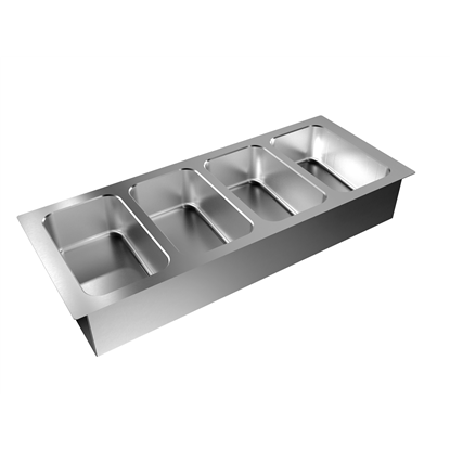 Drop-InDrop-in bain-marie, with four wells (4 GN container capacity)