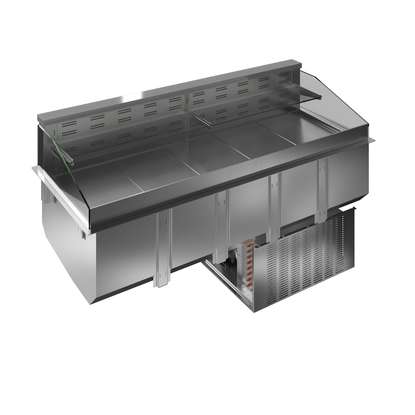 IntégrablesDrop-in cuve réfrigérée ventilée 1 étagère réfrigérée et 1 étagère neutre capacité 5 GN 1/1
