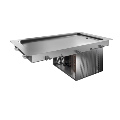 Drop-InDrop-in refrigerated stainless steel surface (3 GN container capacity)