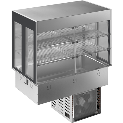 Drop-inCuba refrigerada drop-in con expositor refrigerado, compacto (capacidad de recipiente 3 GN)